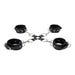 Manette Polsi & Caviglie Nere in Pelle