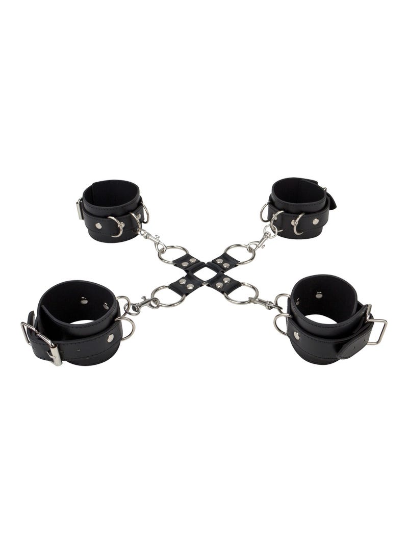 Manette Polsi & Caviglie Nere in Pelle main product photo