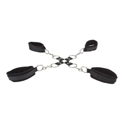 Menottes Poignets & Chevilles Velcro Noires