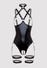 Body Ouvert avec Effet Harnais Fierce Wetlook Noir