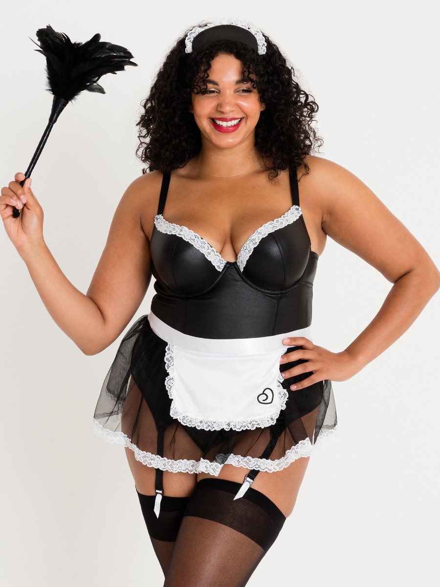 Costume Soubrette Fantasy Wetlook 4 Pièces GT