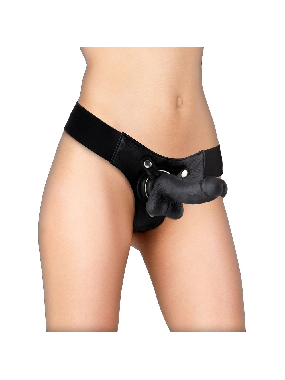 Gode Ceinture Réaliste Cuir 18 cm main product photo