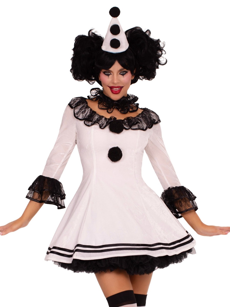 Costume clown Pierrot 3 pièces
