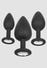 Kit 3 Plugs Anal Bijou Silicone Gem Anal Kit