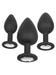 Kit 3 Plugs Anal Bijou Silicone Gem Anal Kit