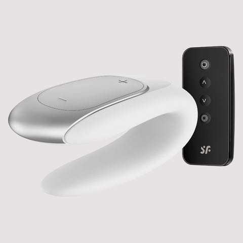 Double Fun Blanc Satisfyer Partner Vibromasseur Connecté pour Couple