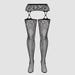 Collant Effet Porte-Jarretelles S206 Noir
