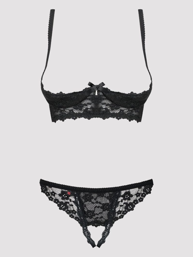 Completino 2 Pezzi Aperto Letica Nero