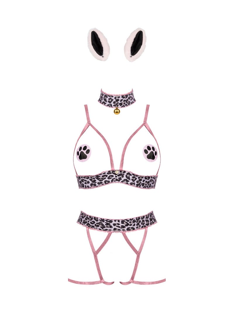 Costume Catriny 5 Pezzi Leopardo Rosa main product photo